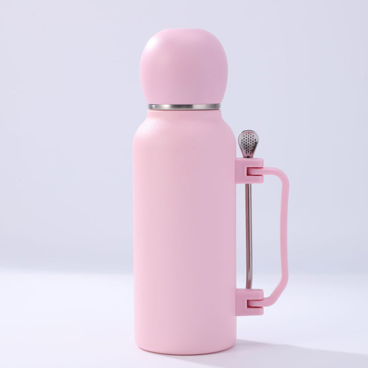 Women practical insulated bottle with integrated tea strainer Bowlift
