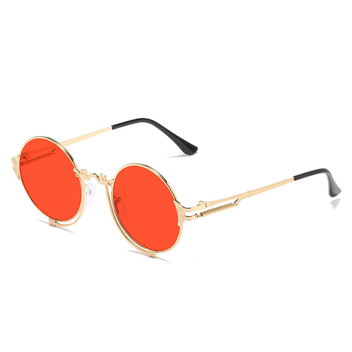 Women's stylish round metal sunglasses with artistic designs Bowlift
