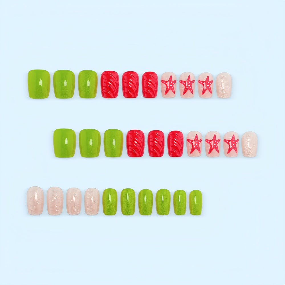 Artificial Nail Set with Festive Designs Bowlift