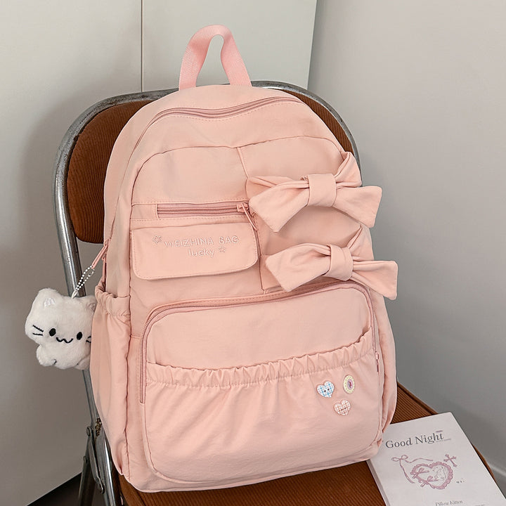 Stylish Bow-Accented Backpack Bowlift