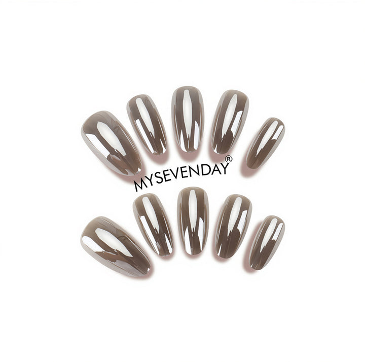 Elegant Almond Shaped Press-On Nails Bowlift