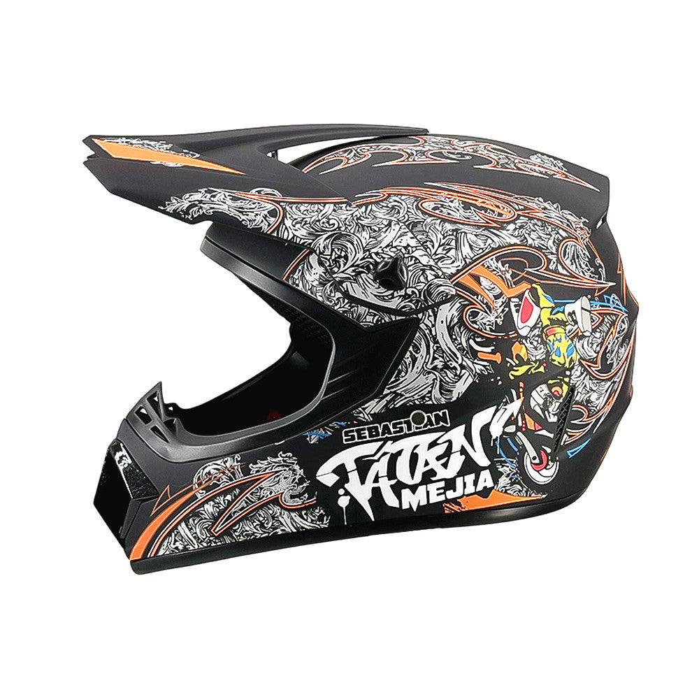 full-face motocross helmet with extended visor and reinforced chin guard Bowlift