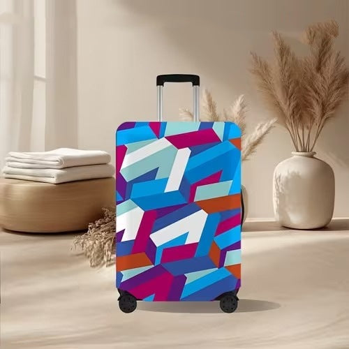 Unisex nan elastic suitcase cover with volcanic lava marble design, stretch protective cover for trolley Bowlift