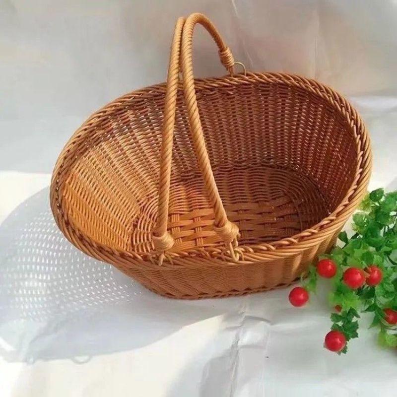 Handwoven Round Utility Basket Bowlift