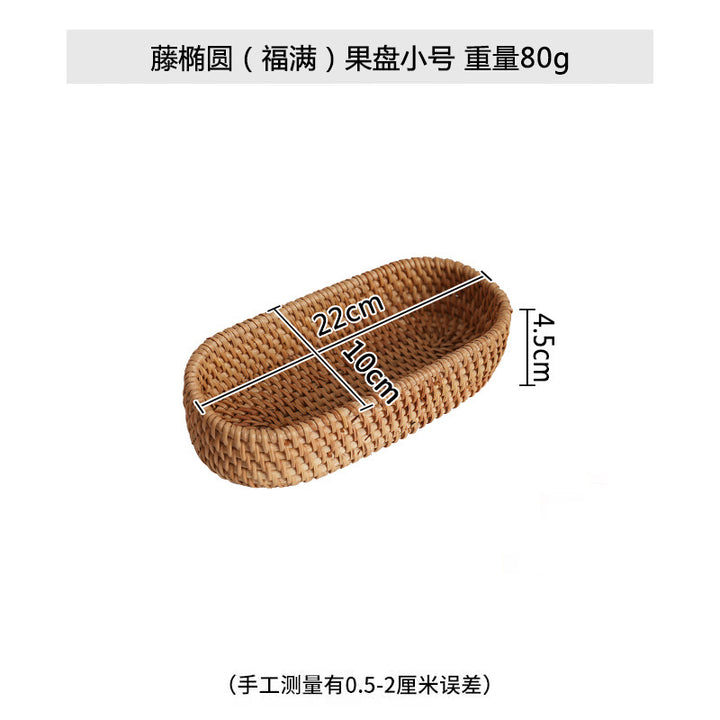 Women's oval decorative basket made of woven natural material Bowlift