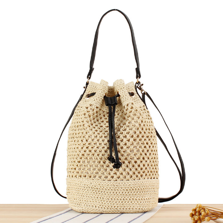 Braided Bucket Bag Made of Natural Material Bowlift