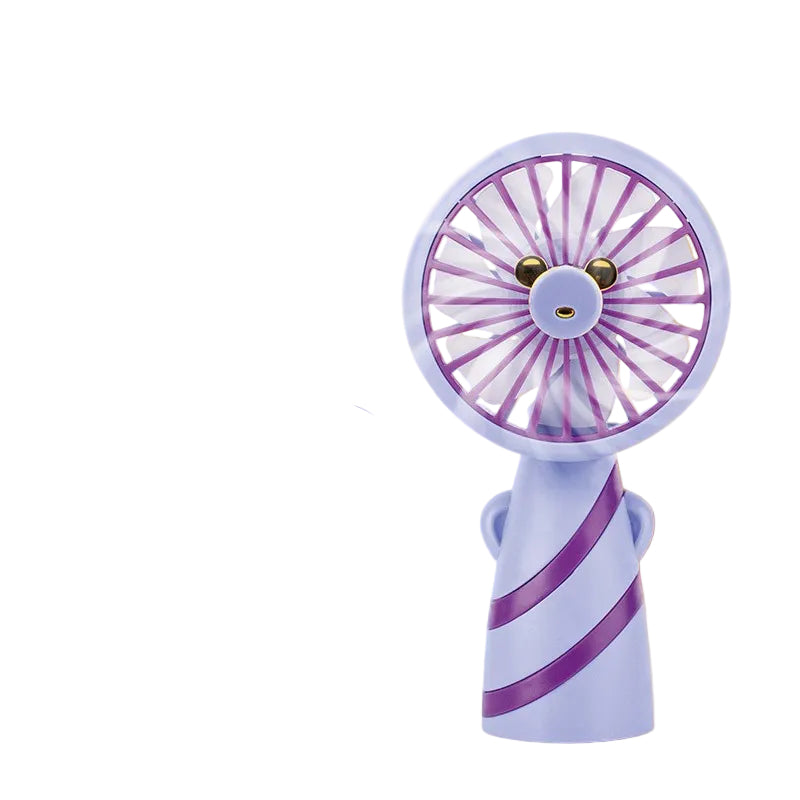 Women's Portable Mini Hand Fan in Cute Bear Design Bowlift