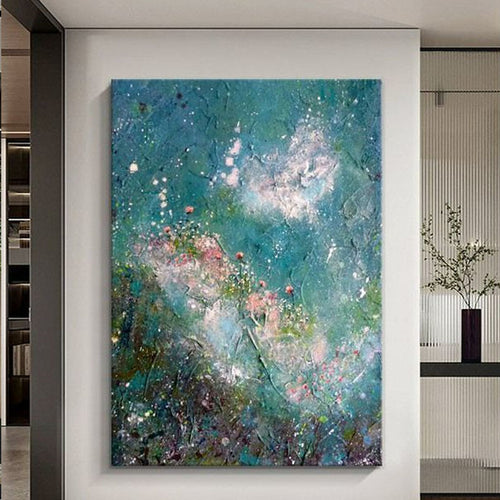 Textured Abstract Floral Canvas Artwork