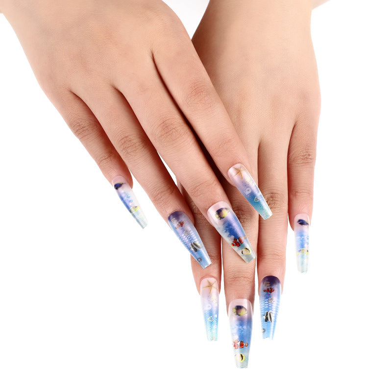 Artificial nails with maritime motifs Bowlift