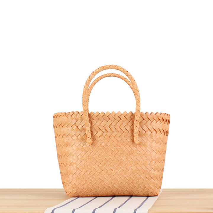 Braided Tote Bag with Modern Patterns Bowlift