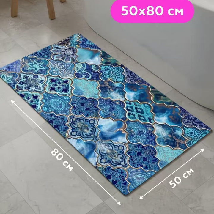 Decorative Mosaic Bath Mat Bowlift