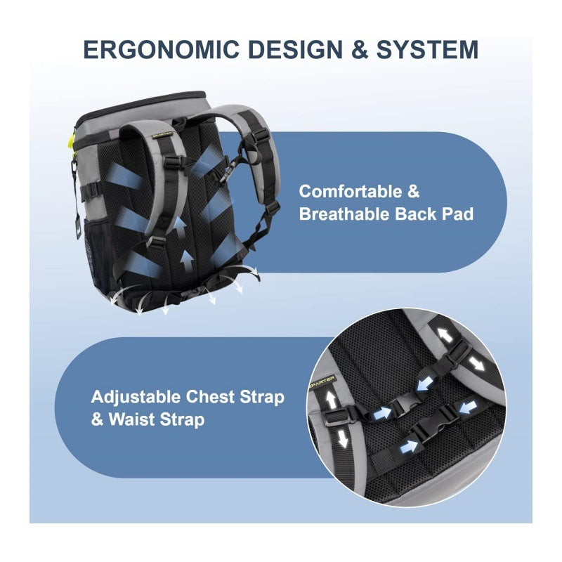 Insulated cooler backpack with practical organizer pockets Bowlift