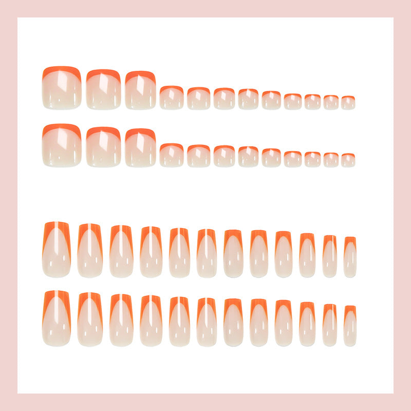 Artificial nail set with modern geometric nail designs Bowlift