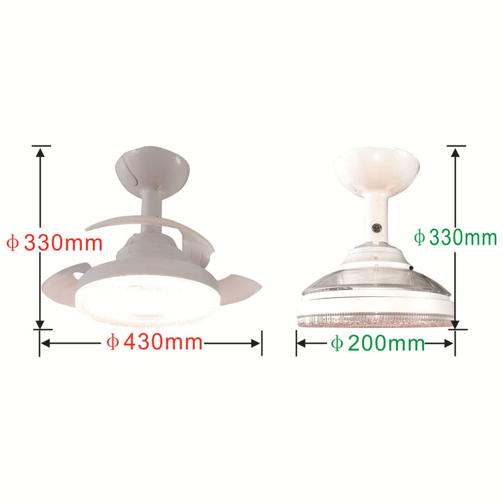 Women's Ceiling Fan with Remote Control Bowlift