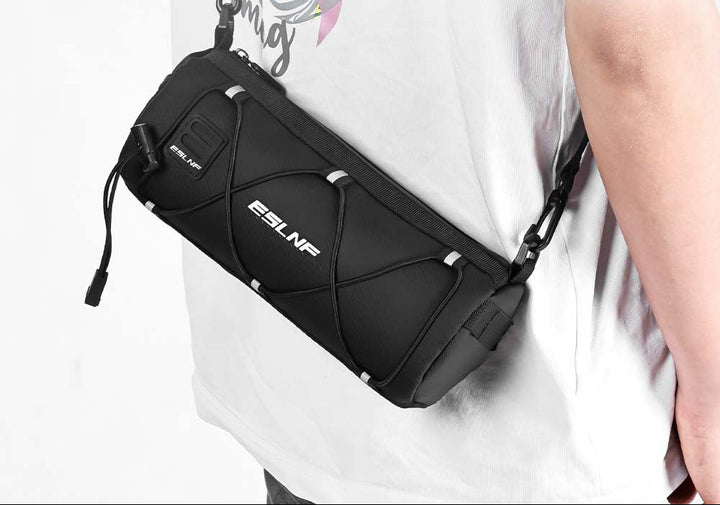 handlebar storage bag with elastic bungee organizer and water-resistant durable fabric Bowlift