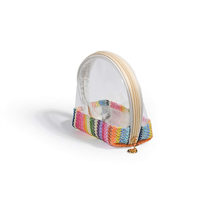 Transparent cosmetic bag with colorful bottom Bowlift