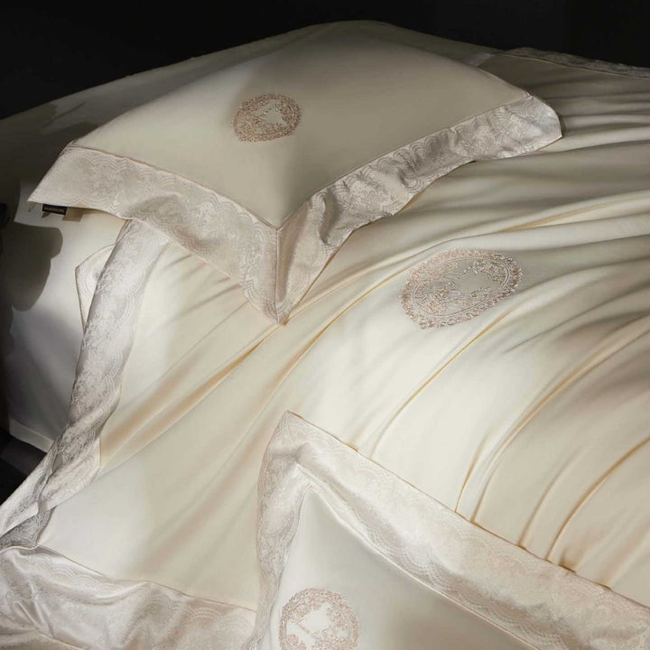 Luxury Embroidered Satin Duvet Cover Bedding Set