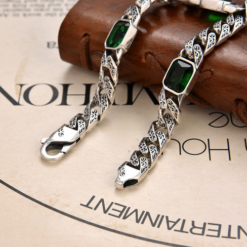 BowLift | Totem Design Diamond Pattern Bracelet – Unisex Copper Chain with 9mm Width