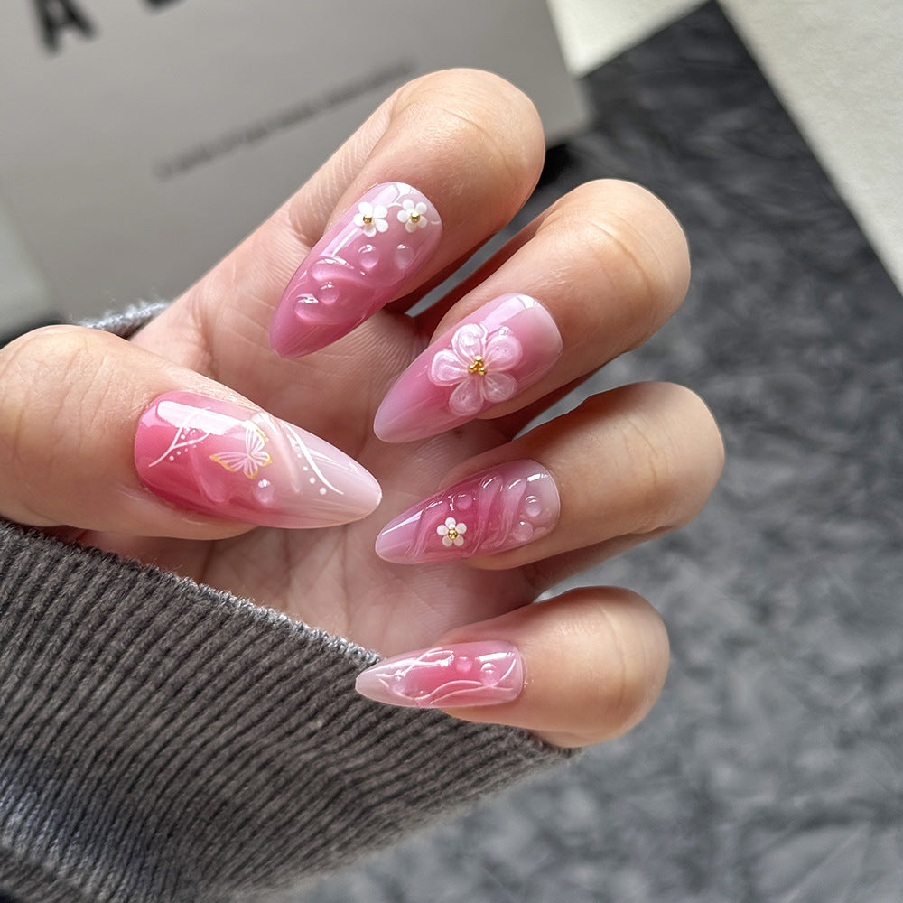 Floral-Embellished Press-On Nail Kit Bowlift