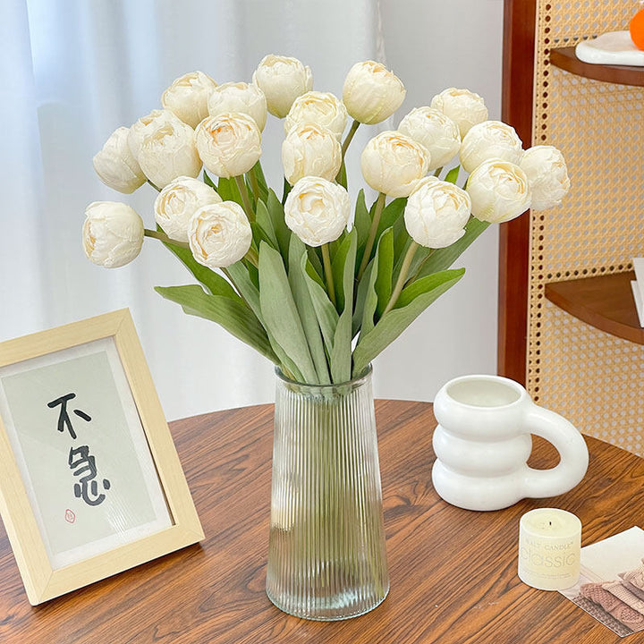Lifelike Decorative Silk Tulip Bouquet