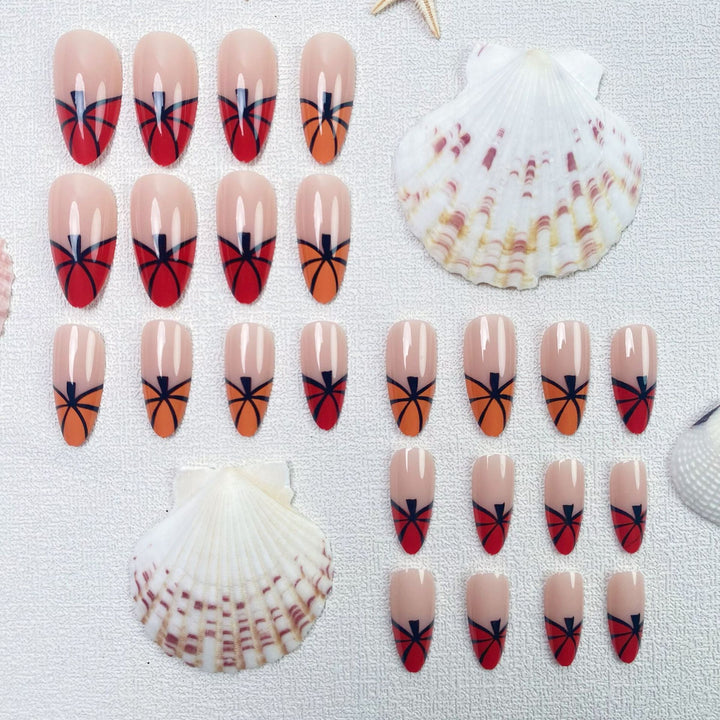 Artistic Basketball-Themed Press-On Nail Set Bowlift
