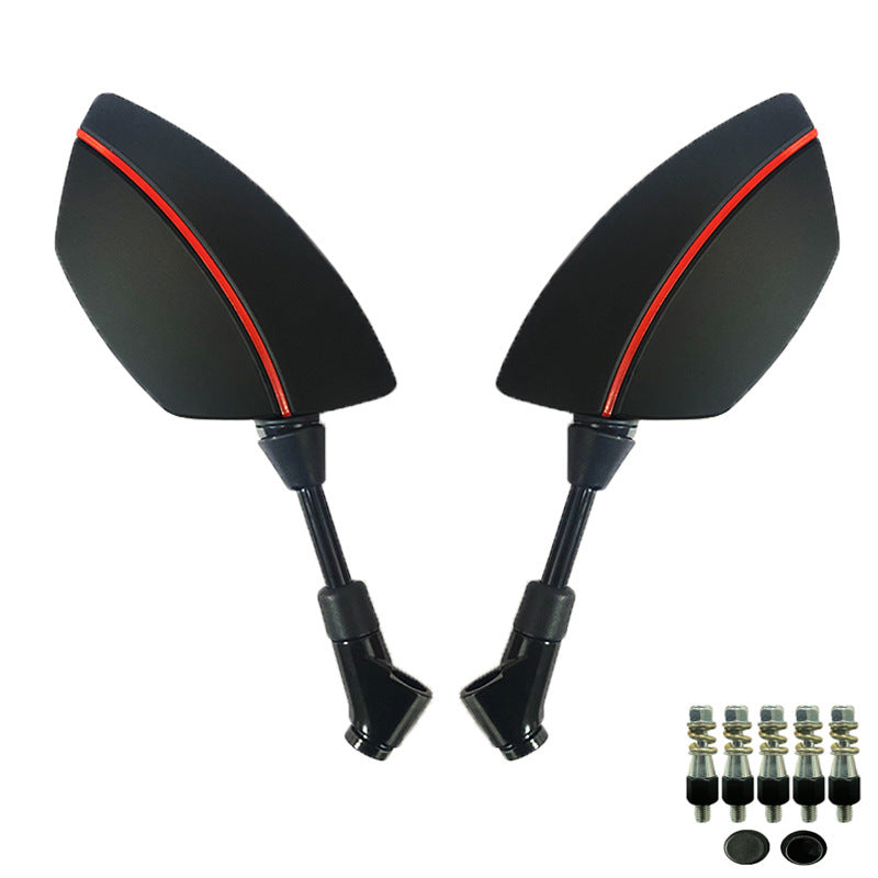 Motorcycle Mirror Set with Aerodynamic Design and High Stability Bowlift