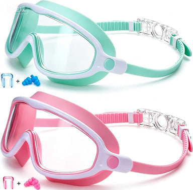 Swim protection goggles with adjustable nose piece and anti-fog technology Bowlift