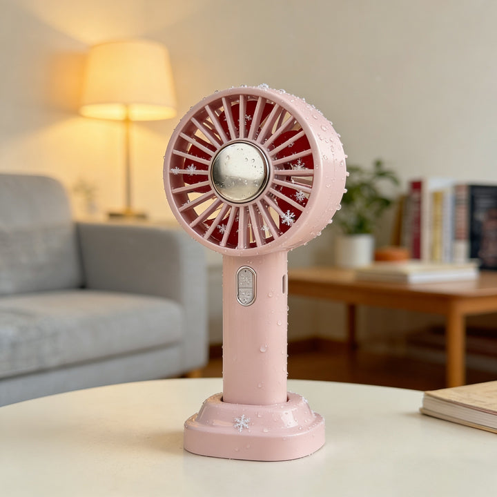 Women's portable mini fan with spray function Bowlift