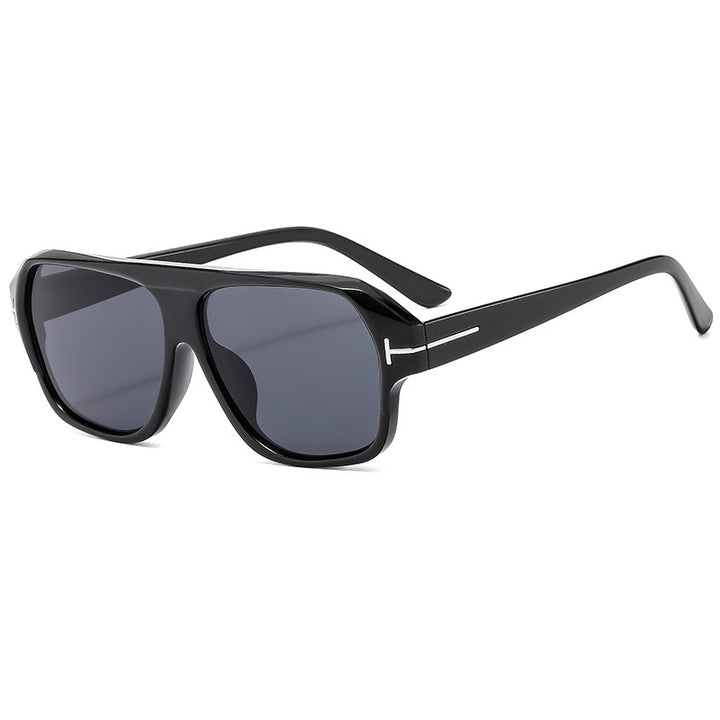 Women's fashionable sunglasses with distinctive geometry and brown lenses Bowlift