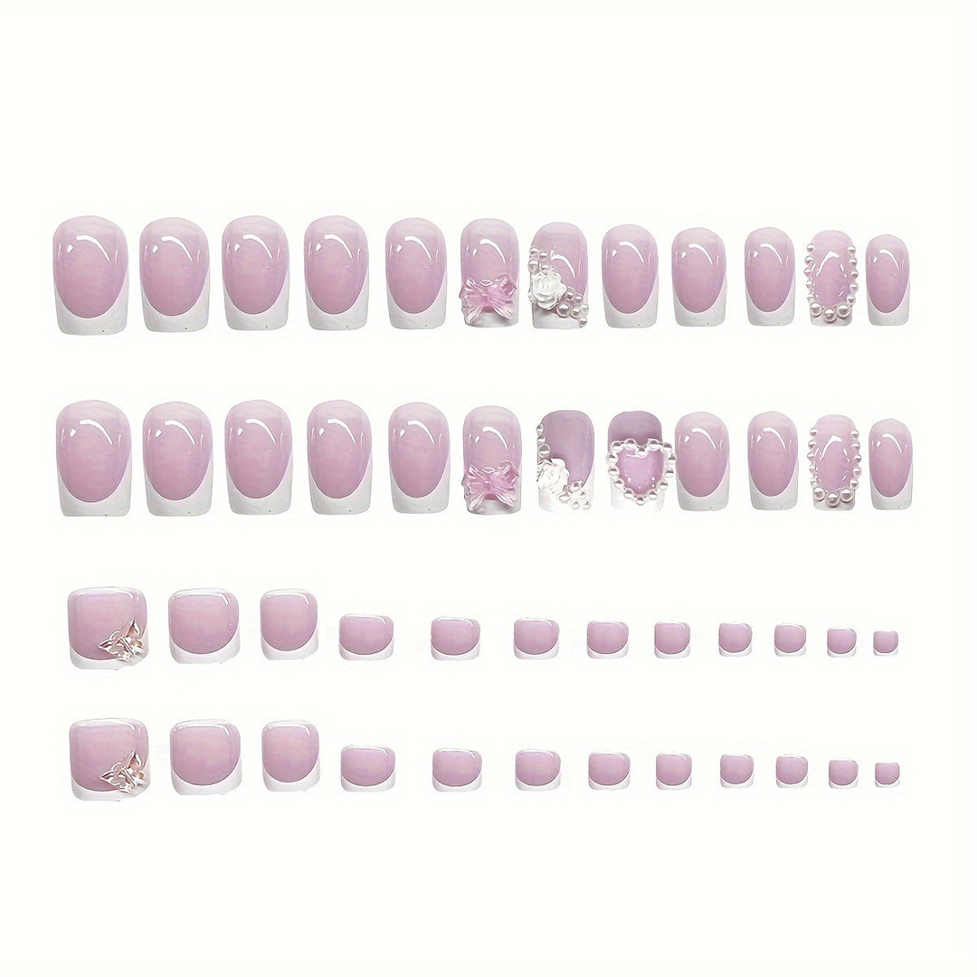 Floral Embellished Nail Art Set Bowlift