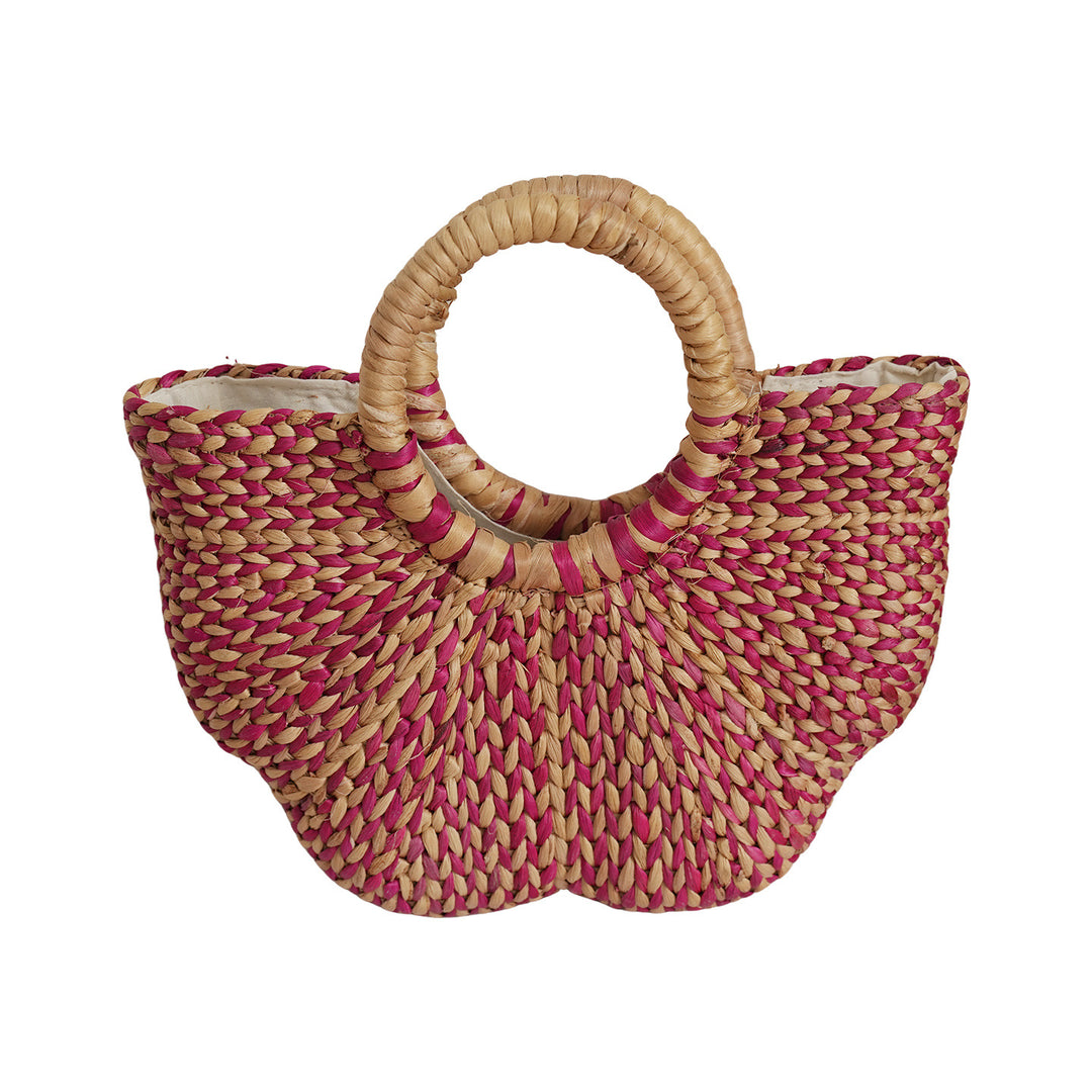 Handmade beach bag made of braided seagrass Bowlift
