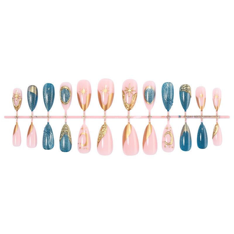 Artificial nail set with elegant 3D embellishments Bowlift