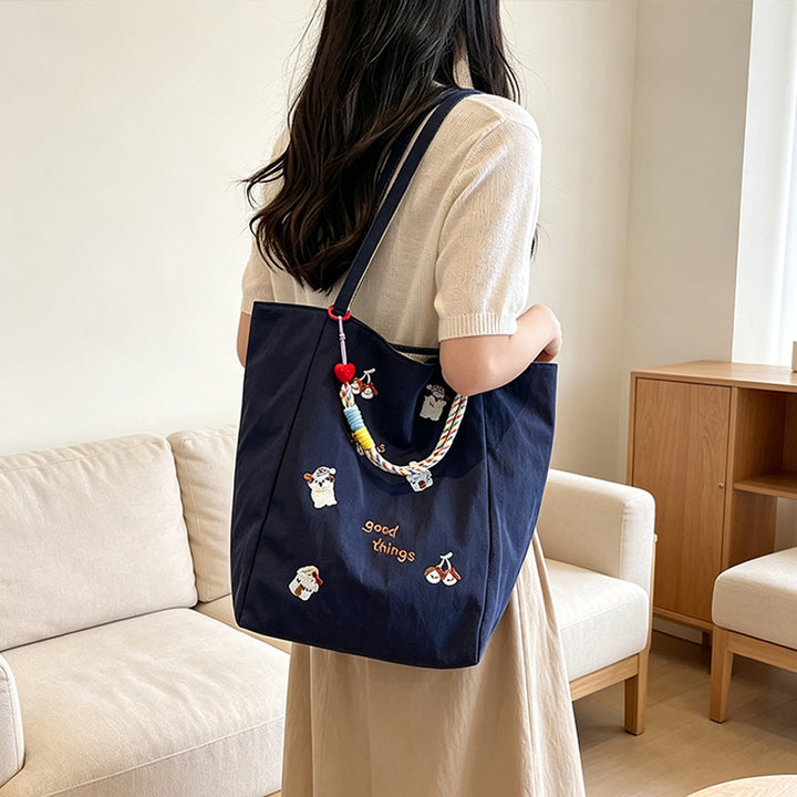 Embroidered Casual Tote Bowlift