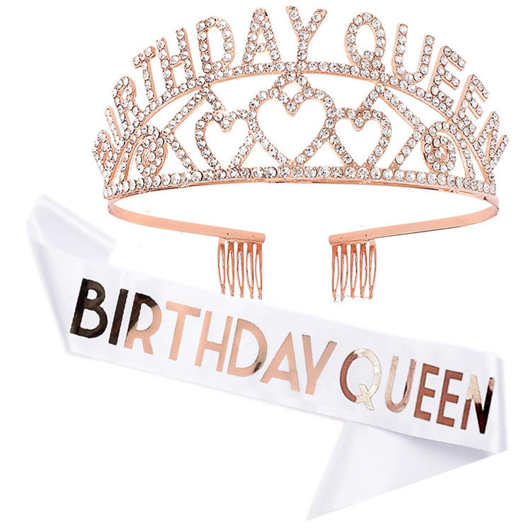 Women's Sparkling Tiara and Sash Set Bowlift
