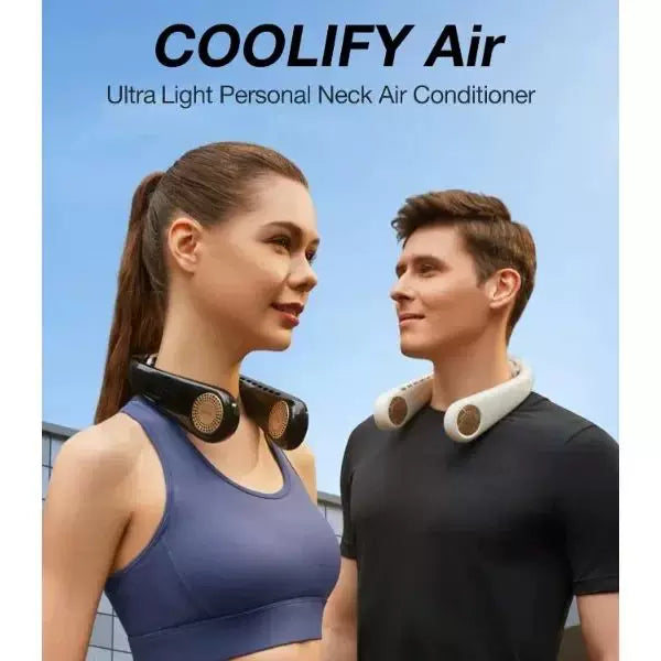 Unisex One Size Ergonomic Bladeless Neck Air Cooler with Adjustable Turbine Vents Bowlift