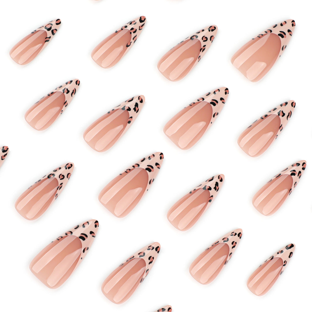 Artistic Stiletto Nails with Animal Pattern Bowlift