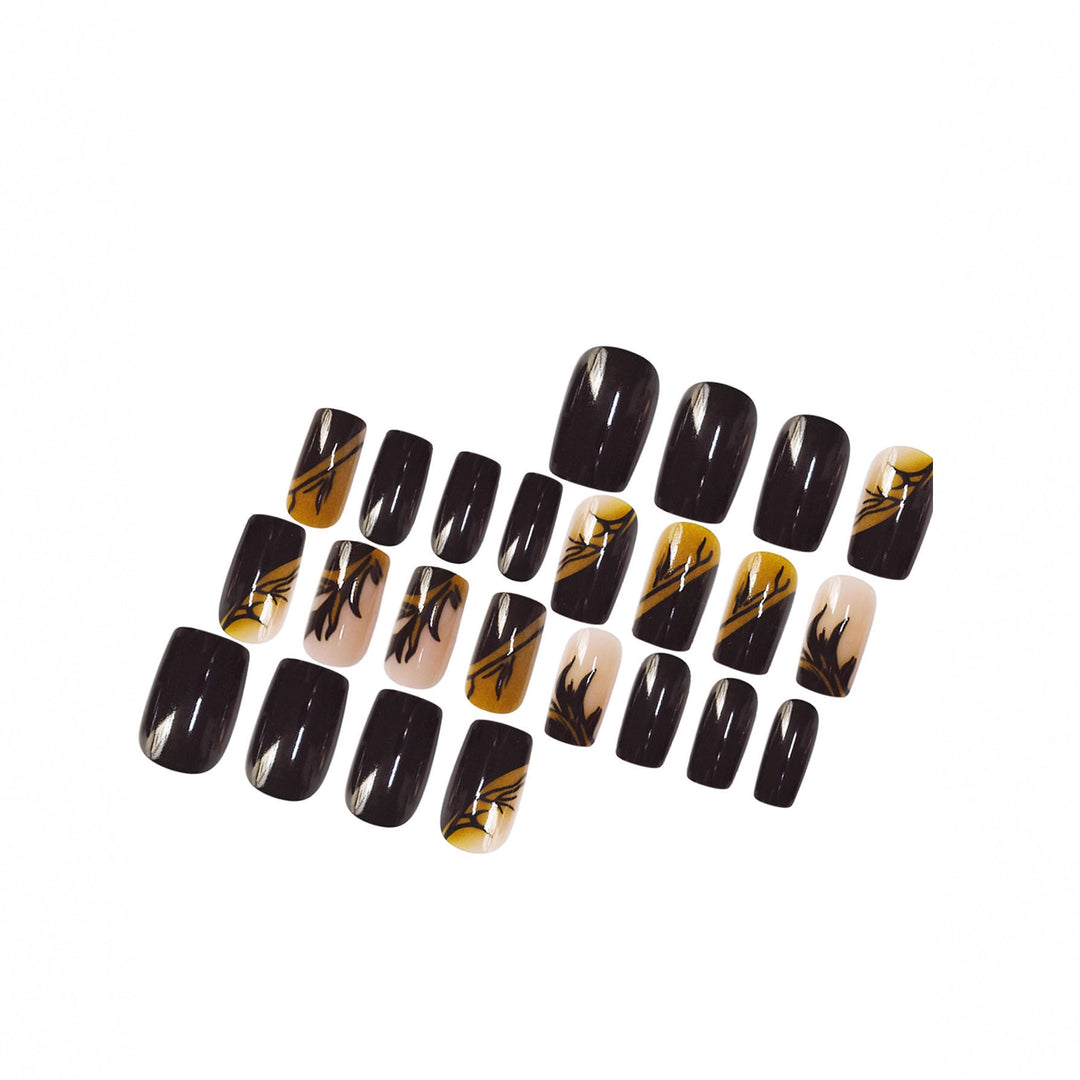 Decorative Glittery Star-Accented Press-On Nail Set Bowlift