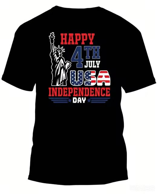Men's nan patriotic graphic cotton crewneck T-shirt with vintage eagle emblem Bowlift