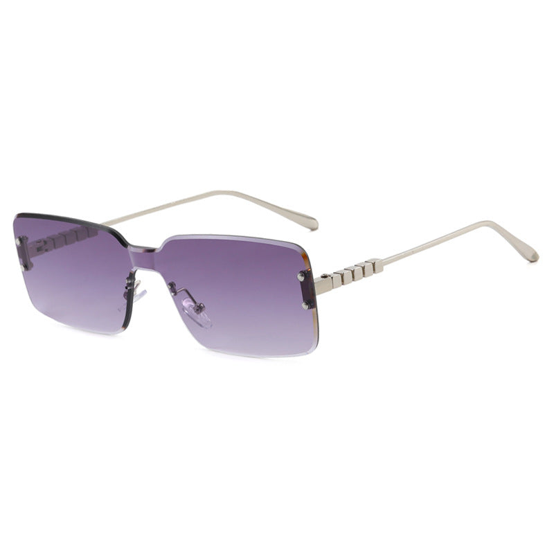 Women's modern rectangular sunglasses with stylish metal frame Bowlift