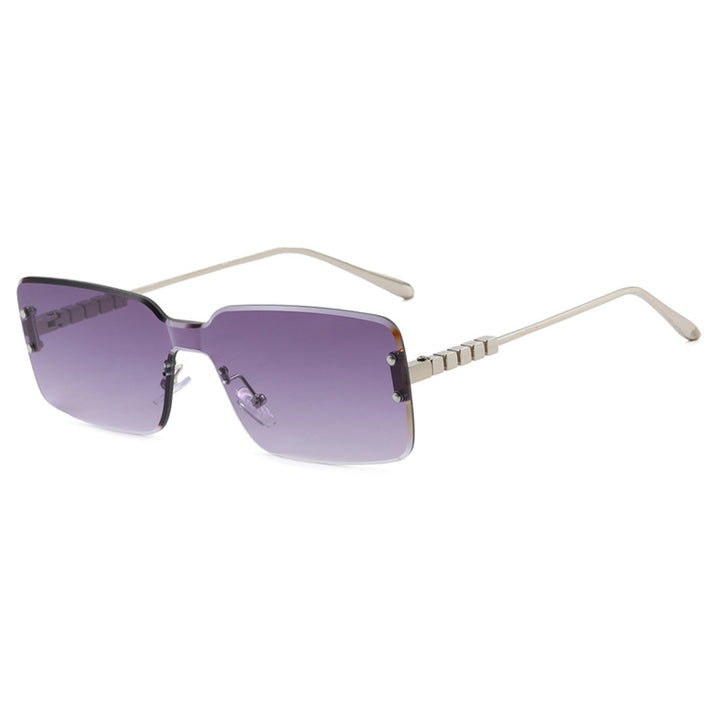 Women's modern rectangular sunglasses with stylish metal frame Bowlift