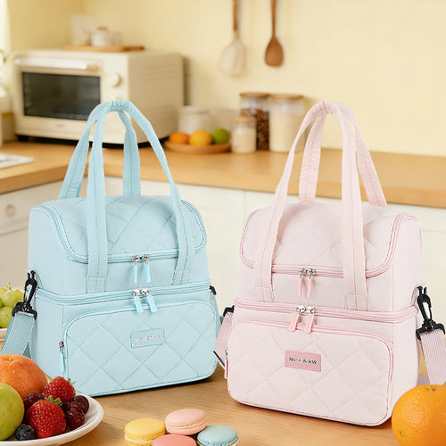 Insulated Multi-Compartment Lunch Cooler