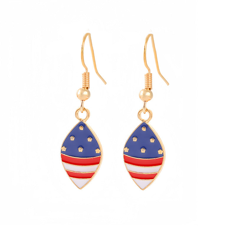 Women nan enamel horseshoe earrings with star motif and fishhook closure Bowlift