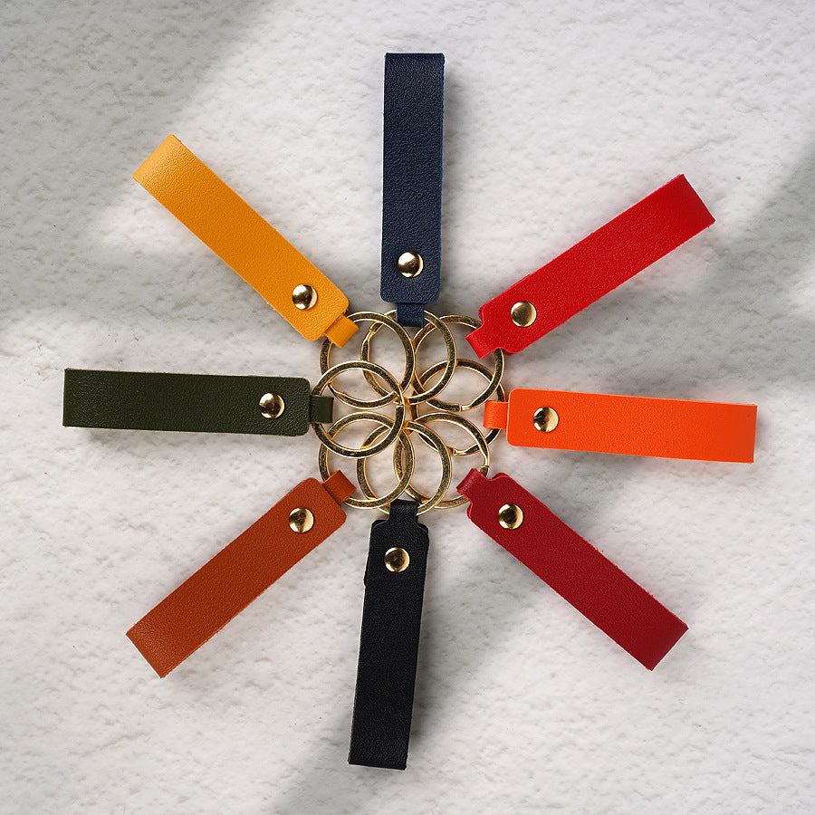 Unisex keychain made of high-quality artificial leather with practical loop Bowlift