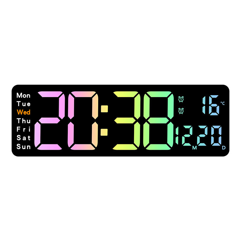 Digital Multifunktionswecker mit mehrfarbigem LED-Display und Temperaturanzeige Bowlift