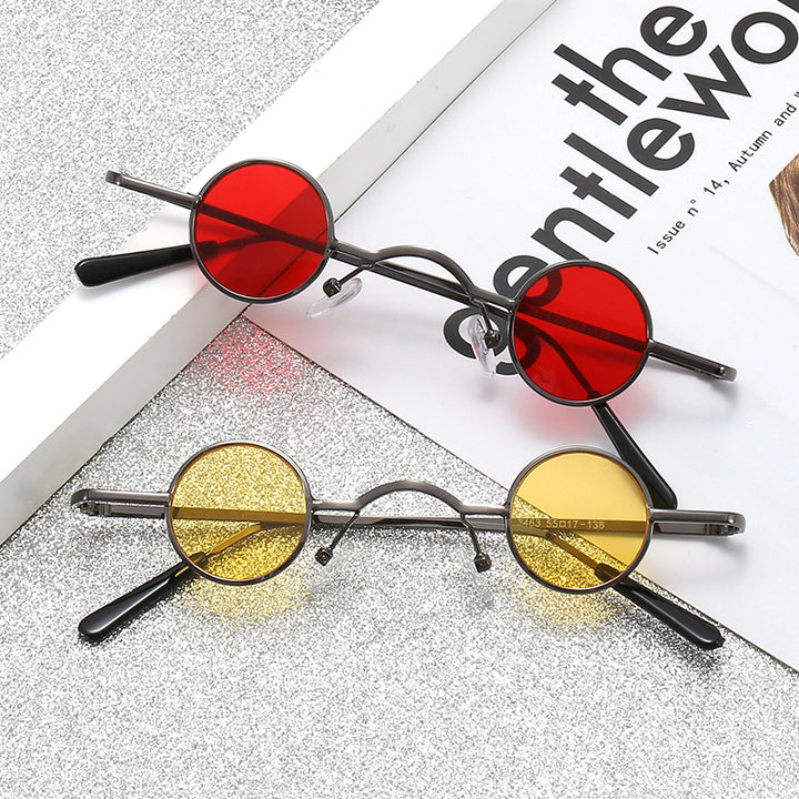 Women's fashionable round glasses with intricate metal frame Bowlift