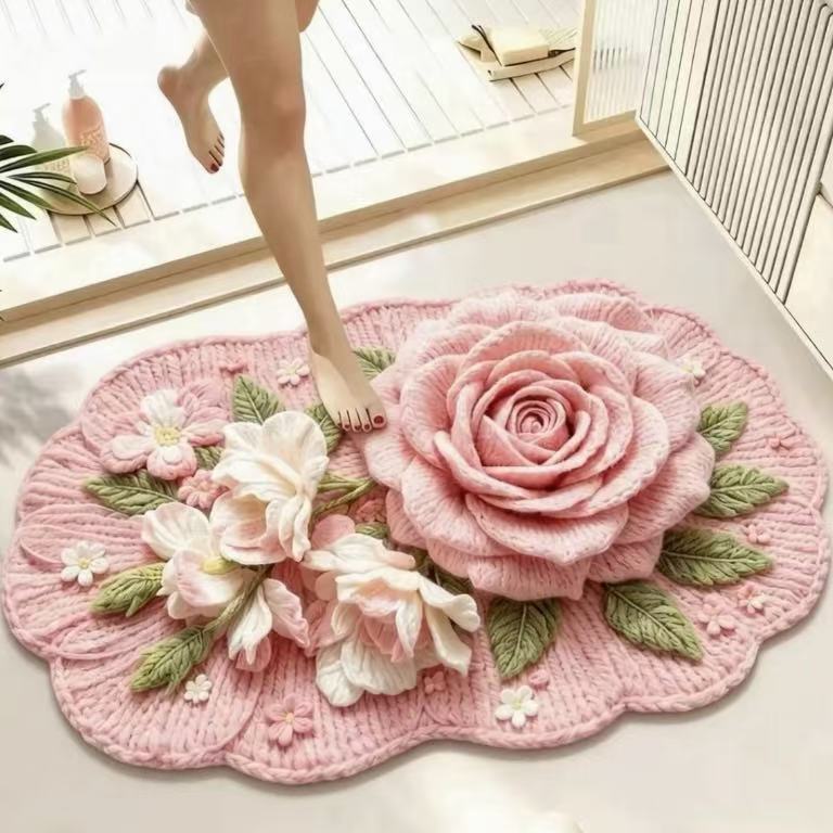 Floral Embellished Area Rug
