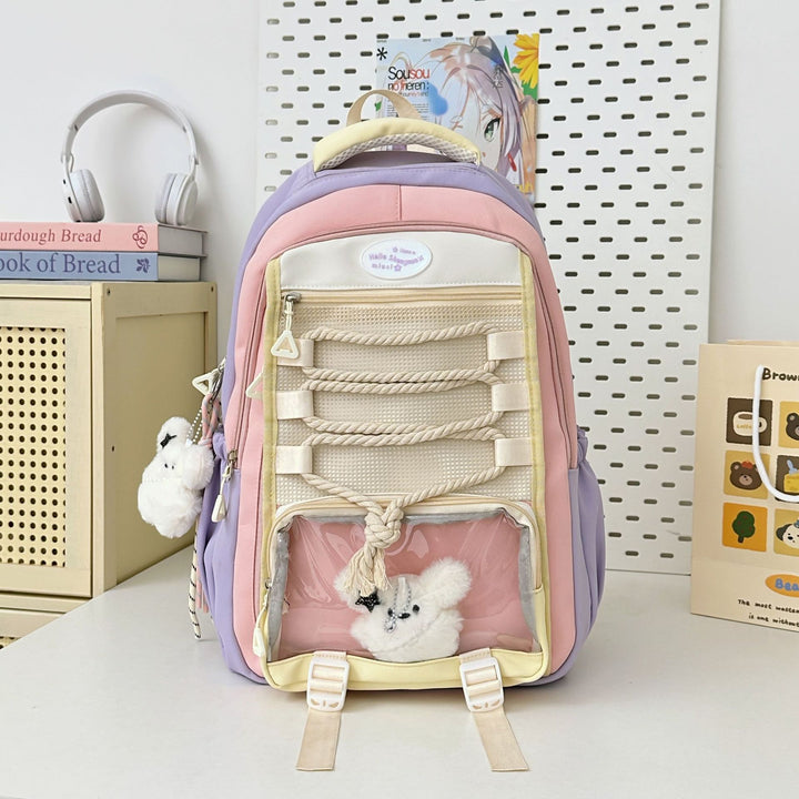 Multi-Functional Cartoon-Themed Backpack with Cute Accessories