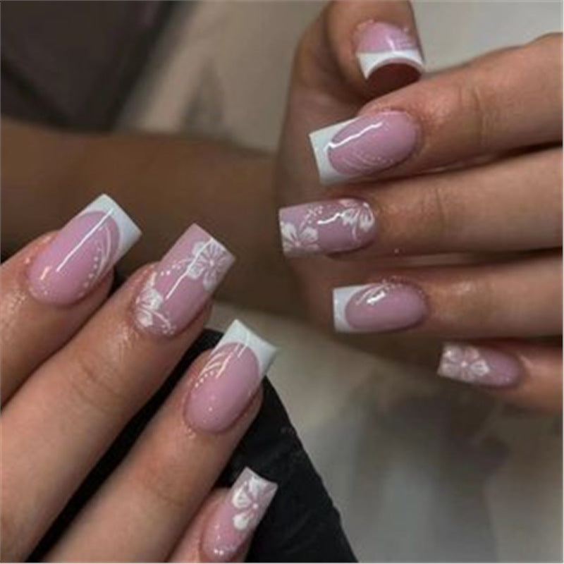 Artistic Press-On Nail Set with Premium Embellishments Bowlift