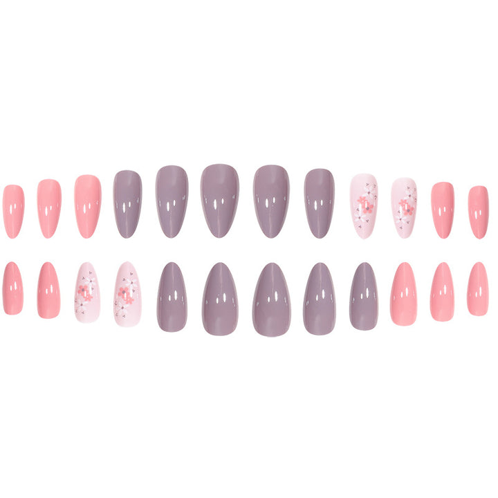 Floral Design Stiletto Nail Set Bowlift