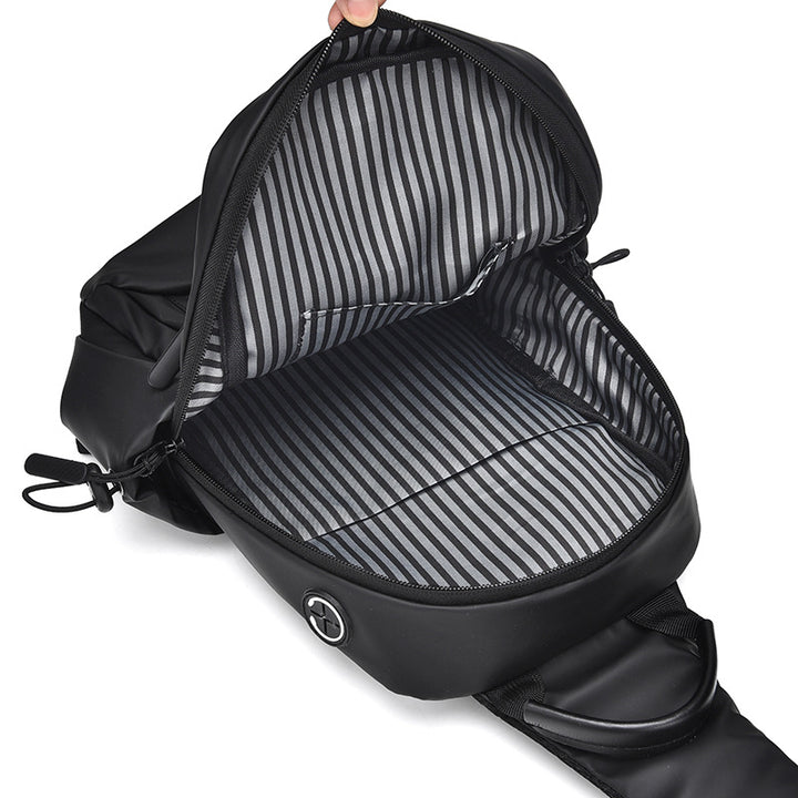 Sleek Water-Resistant Sling Backpack Bowlift